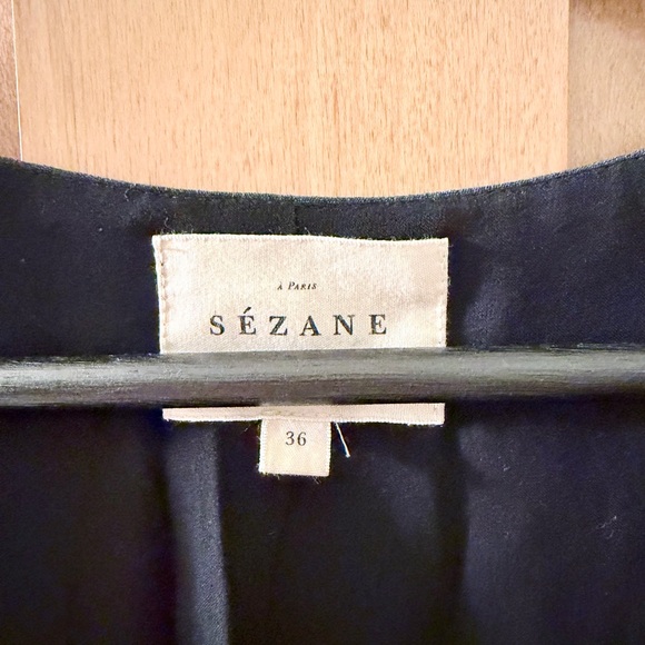 Sezane Amber Wrap Dress in Flower Ink - Picture 6 of 6